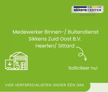 Vacature medewerker team Binnen-/ Buitendienst Sikkens Zuid Oost B.V. Heerlen & Sittard